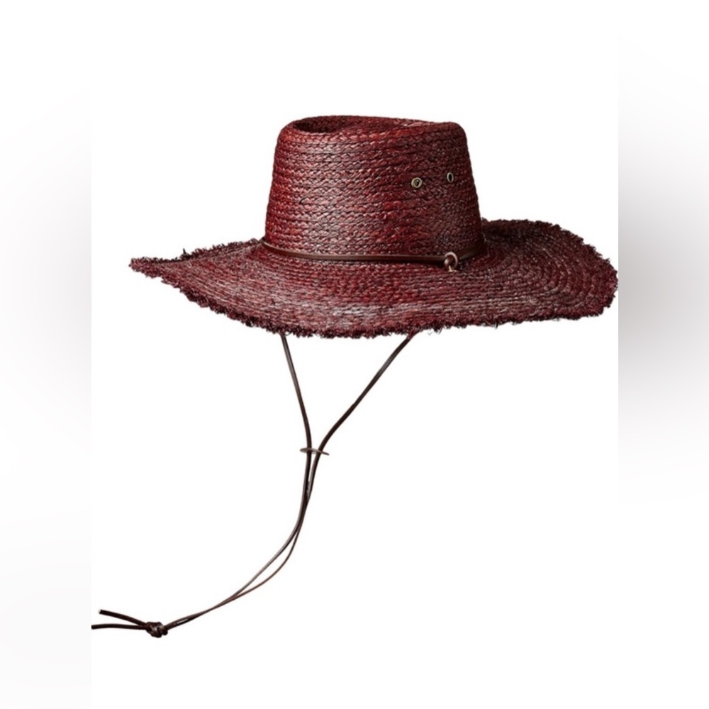 Frye Raffia Straw Brown Hat